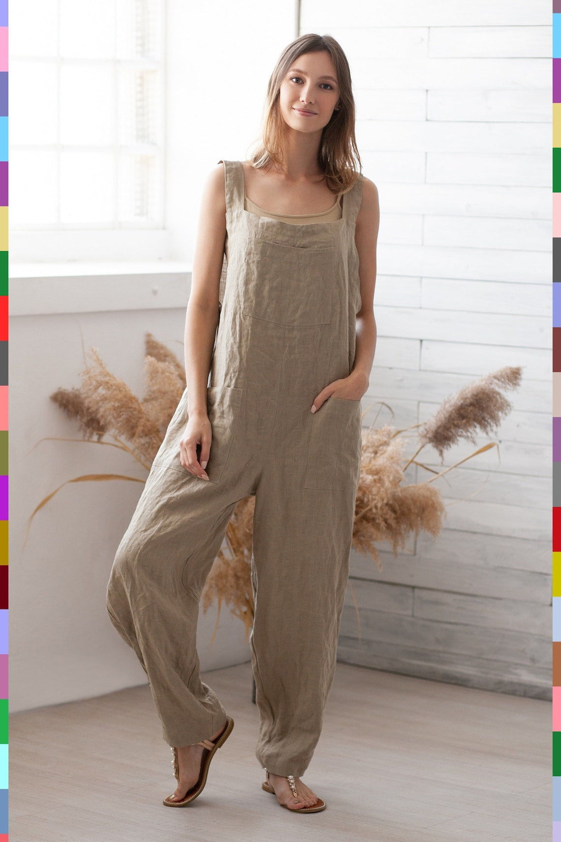 Italian linen women's jumpsuit