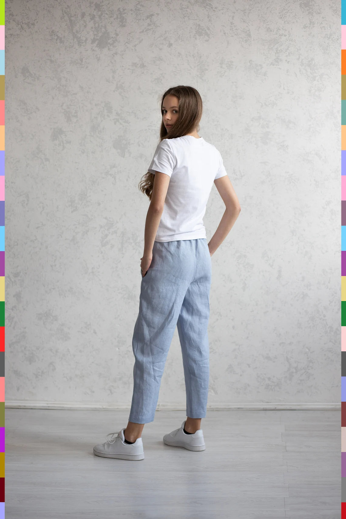 Wrinkle Linen Pants
Women Trousers
Women Linen Trousers
Woman Pants
Woman Linen Pants
Summer Linen Pants
Spring Pants
Slack Linen Pants
Pants & Shorts
Linen Trousers
Linen Pants
Gray Light Pants
Elastic Waistband
Classic Linen Pants
704