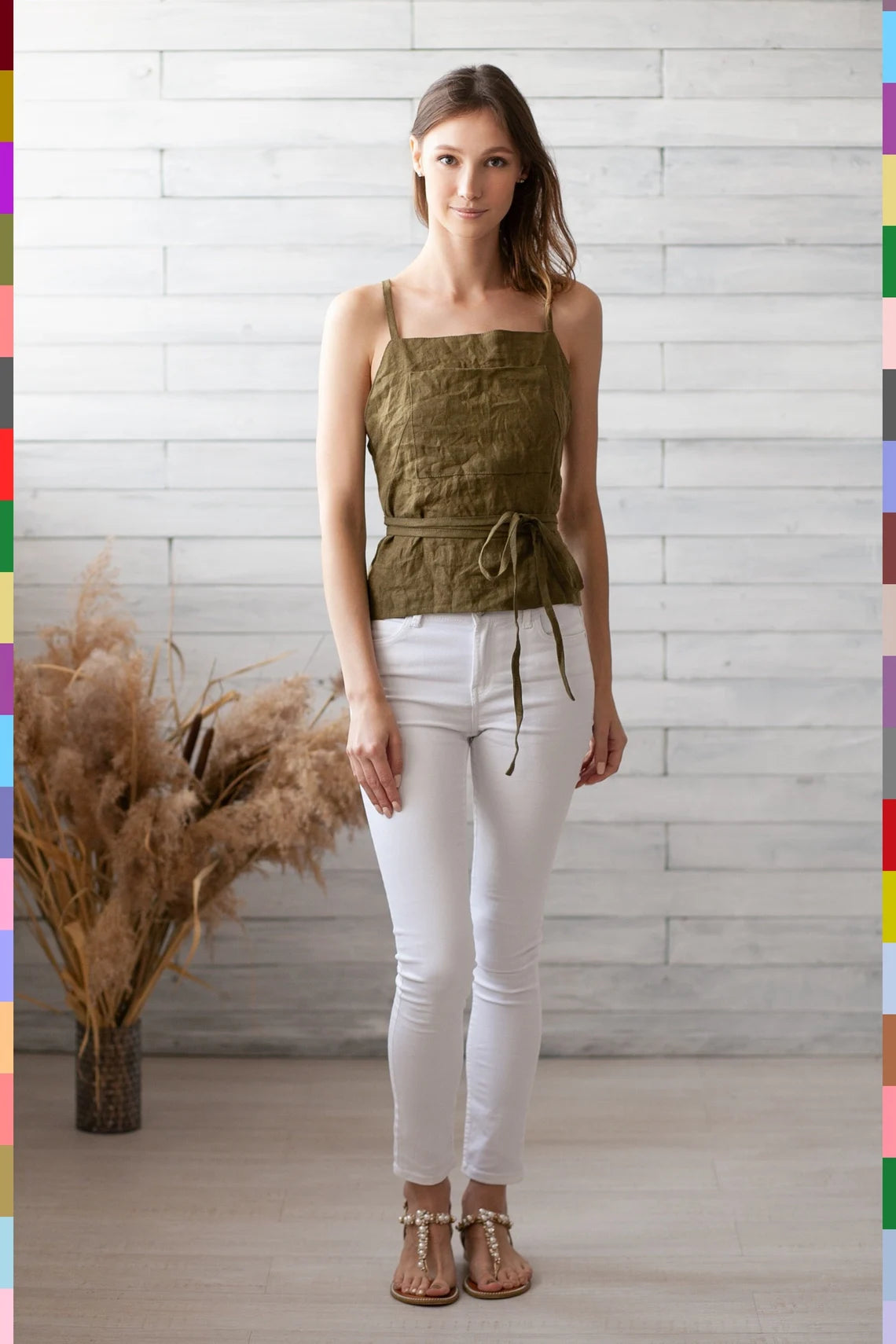 Women Linen Top
Soft Linen Top
Linen Open Top
Linen Beach Top
Sexy Linen Top
Linen Crop Top
Khaki Linen Top
Women Tops
Khaki Wrap Top
Front Pocket Top
Cross Back Top
Linen Tank Top
Flax Wrap Tank
