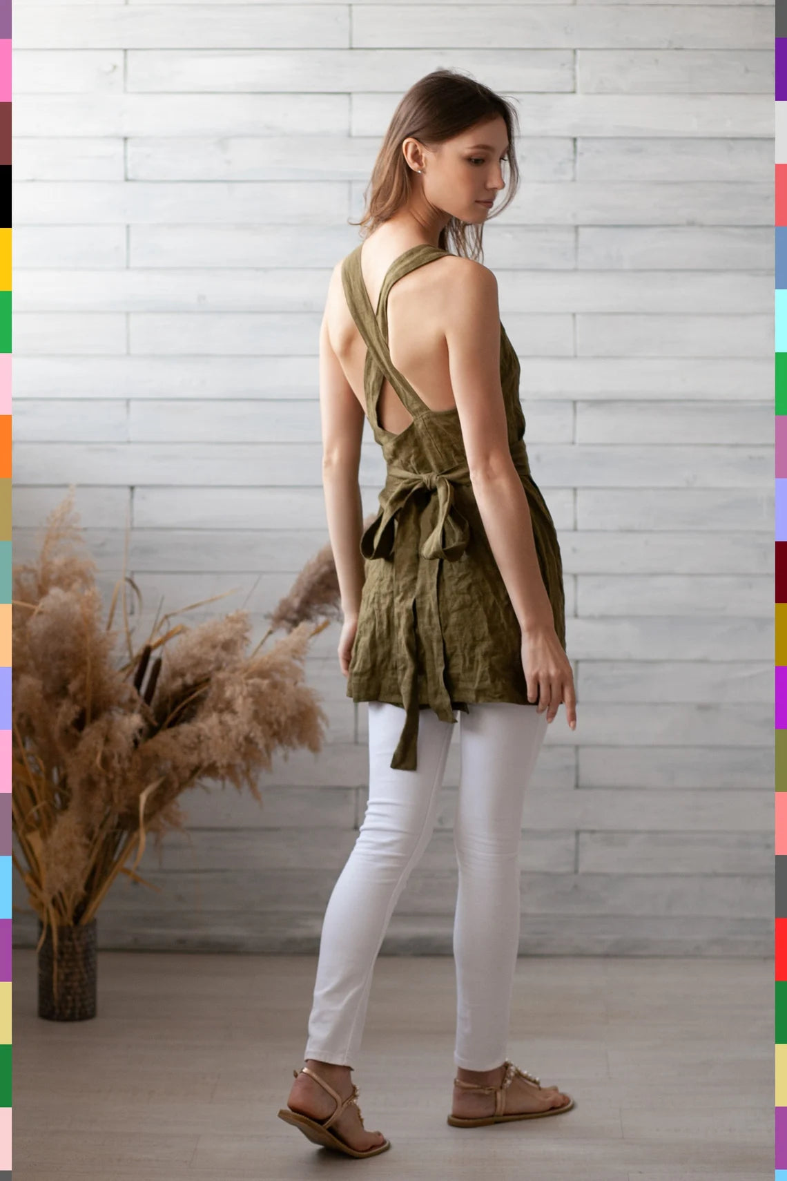 Linen Women Tunic
Girl Linen Tunic
Women Flax Tunic
Women Linen Tops
Woman Tops
Flax Tops
Tunic For Women
Summer Apron
Khaki Linen Tunic
Flax Apron Tunic
Cross Back Tunic
Pinafore Tunic
Linen Tunic Dress