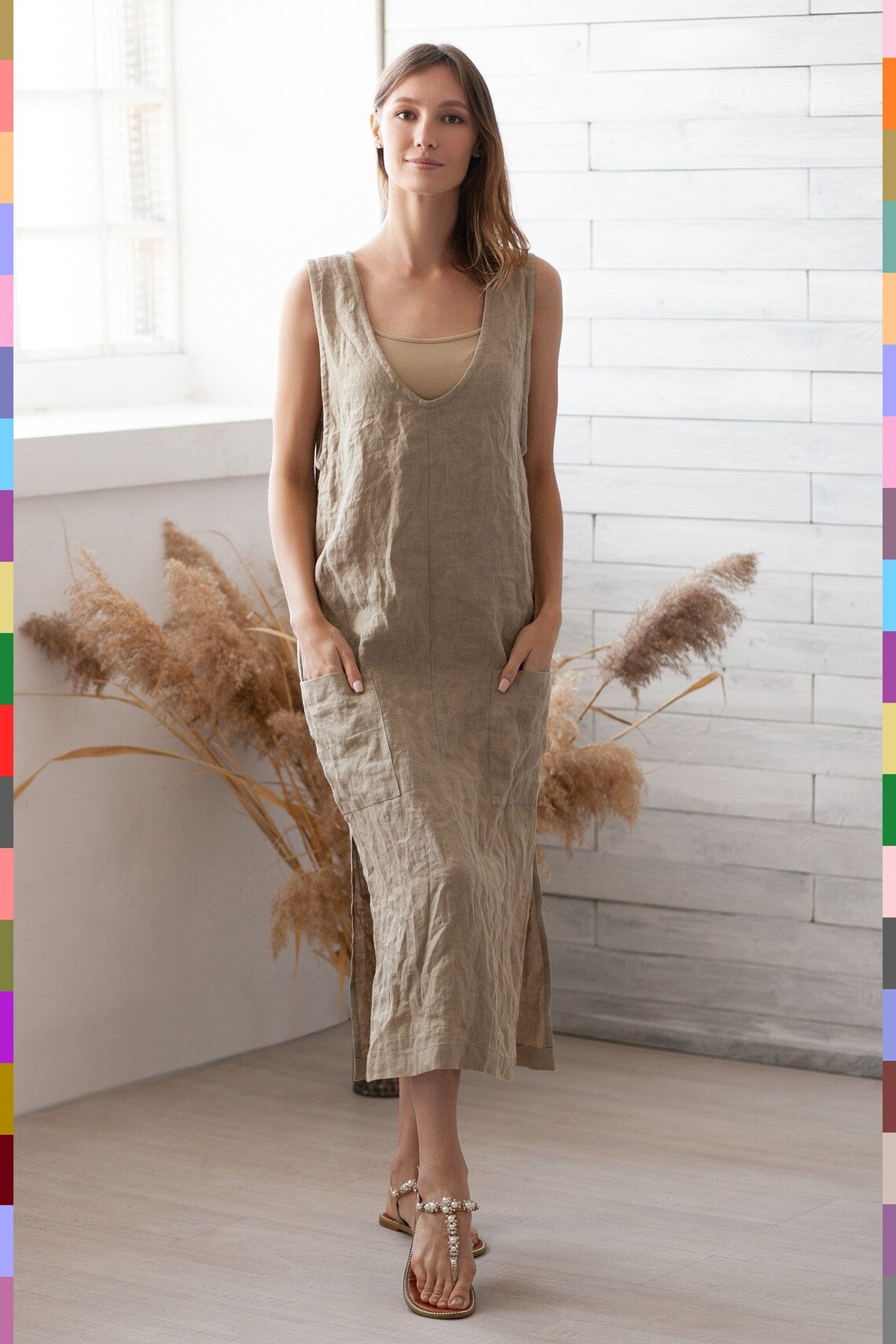 Italian linen women's dress – linocolore