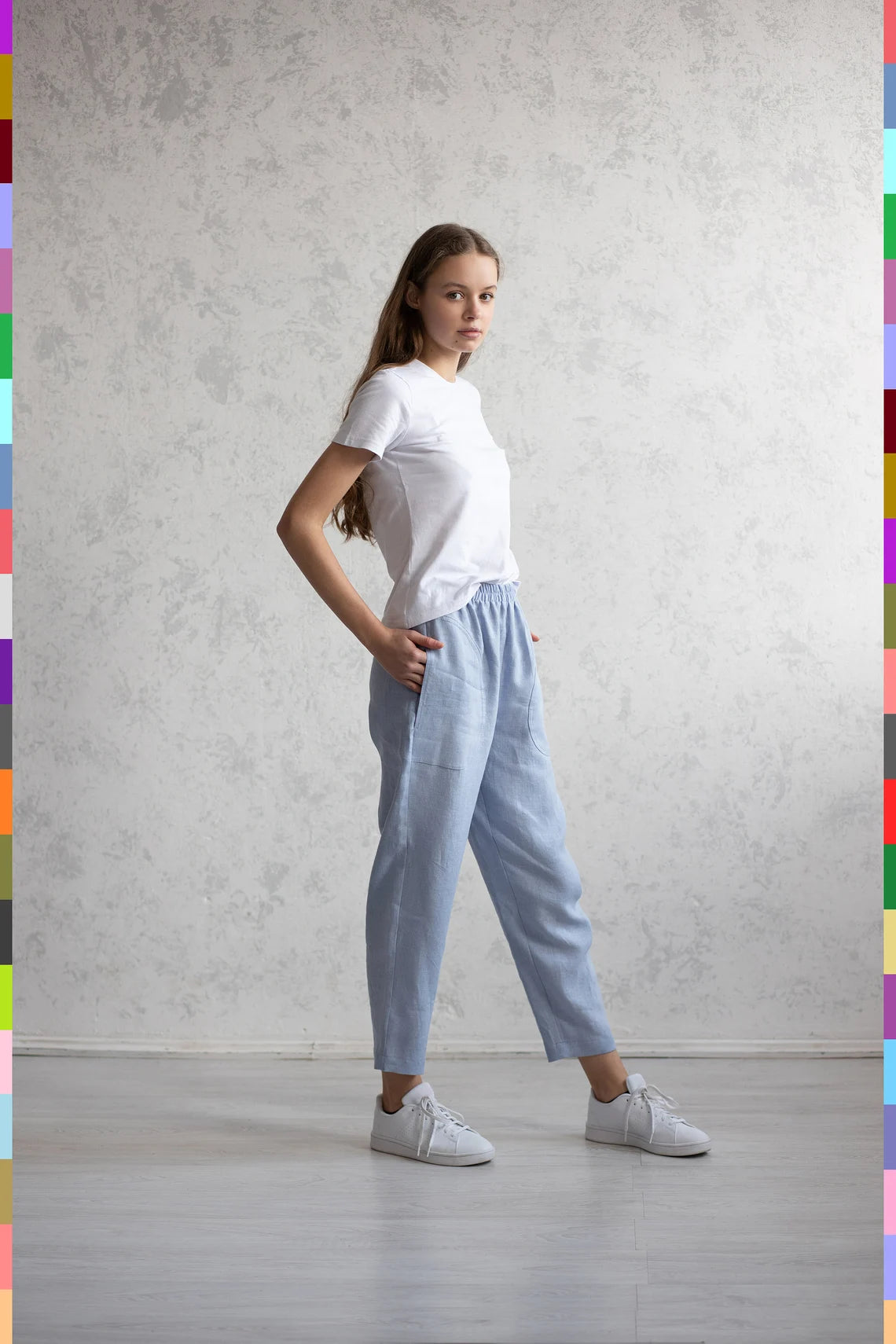 Wrinkle Linen Pants
Women Trousers
Women Linen Trousers
Woman Pants
Woman Linen Pants
Summer Linen Pants
Spring Pants
Slack Linen Pants
Pants & Shorts
Linen Trousers
Linen Pants
Gray Light Pants
Elastic Waistband
Classic Linen Pants
704