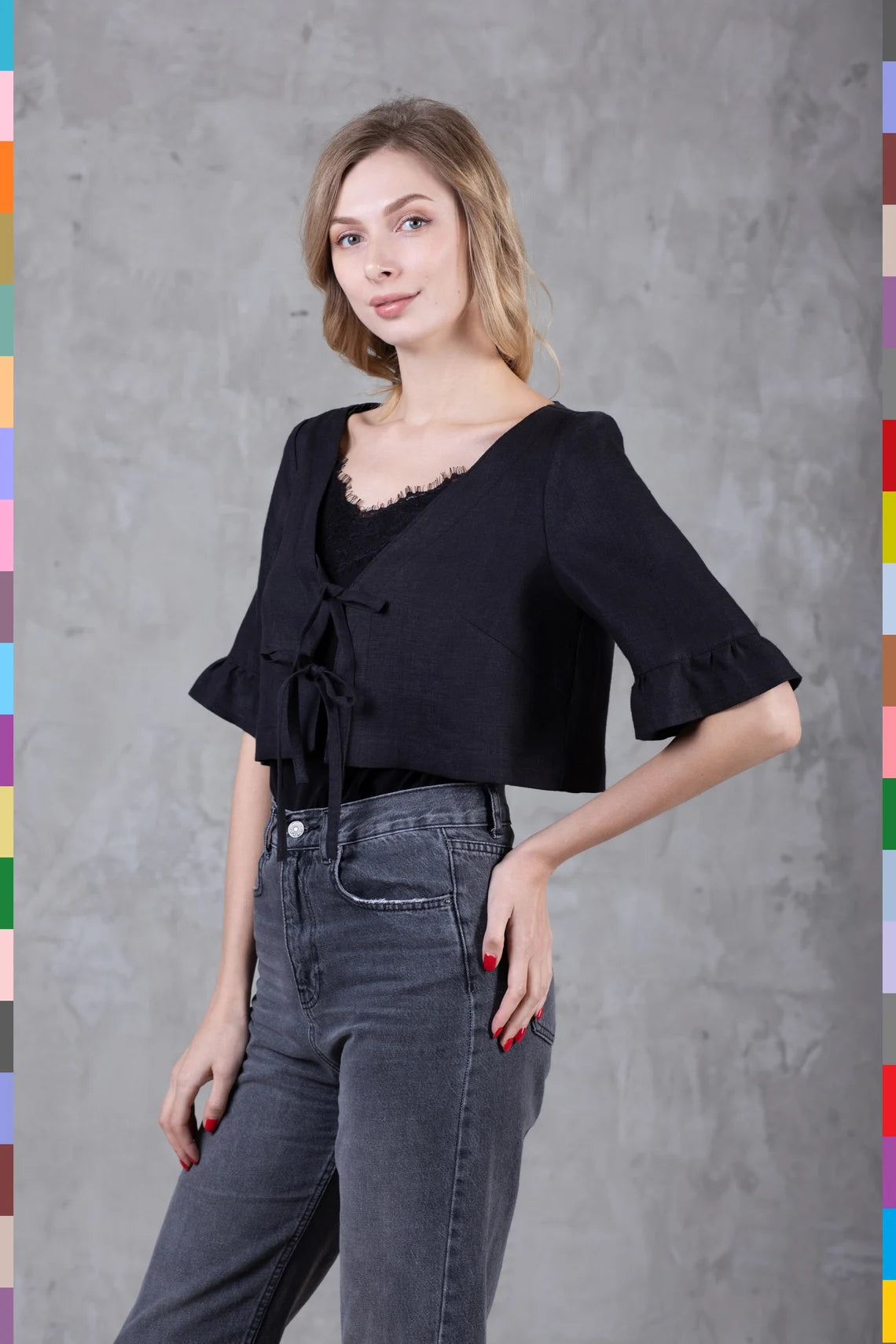 Linen Shirt
Flax Top
Summer Linen Top
Linen Cami
Linen Blouse
Linen Top Women
Flax Cropped Jacket
Tie Front Jacket
Summer Cropped Top
Linen Tie Jacket
Black Women Cape
Women's Blouse
Short Linen Blouse