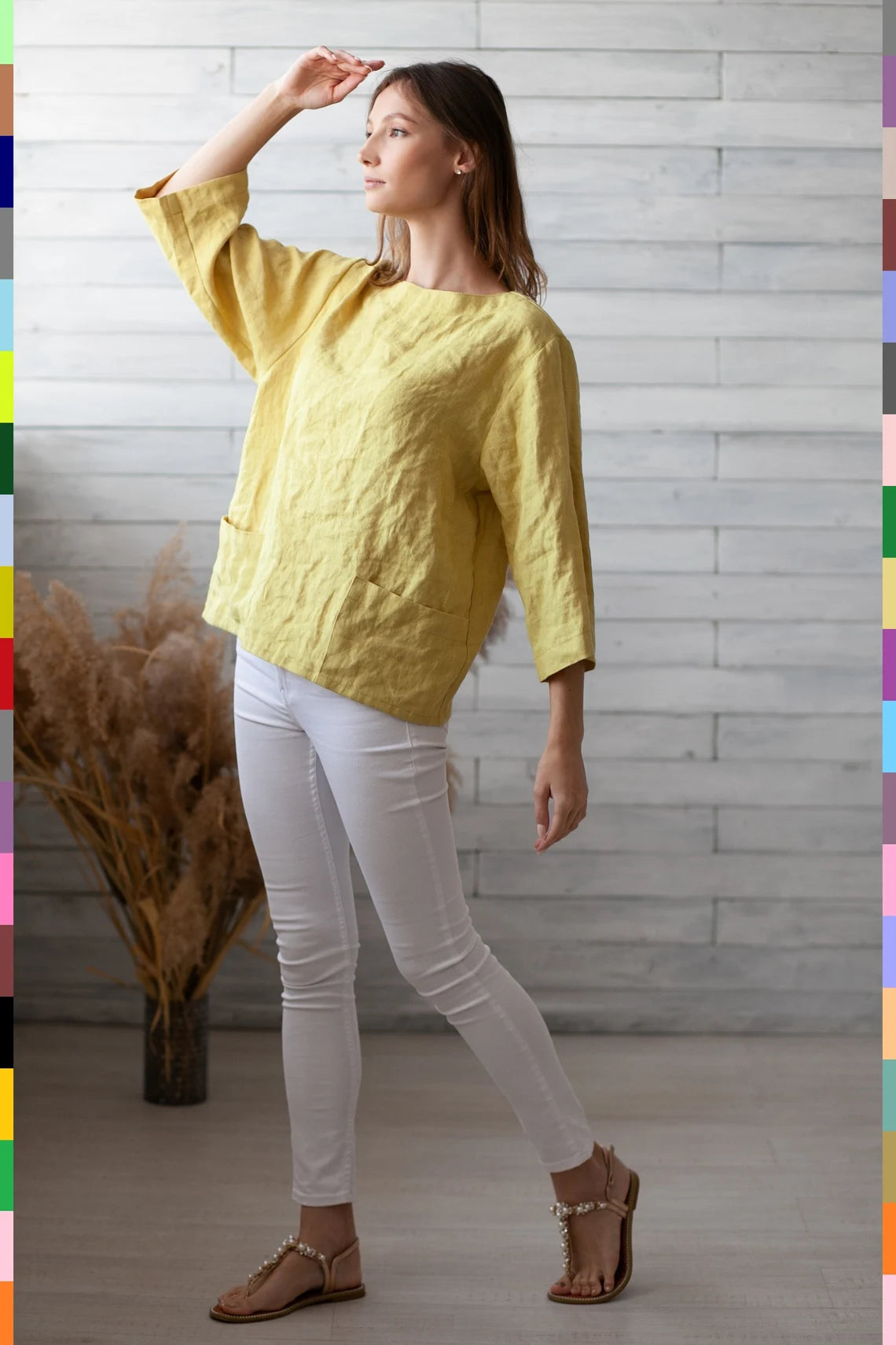 Summer Linen Top
Lemon Tunic Top
Linen Shirts
Linen Shirt Women
Women Shirts
Women Tops
Summer Women Shirt
Shirts For Women
Yellow Linen Shirt
Flax Loose Top
Oversized Linen Top
Minimal Linen Top
Basic Blouse