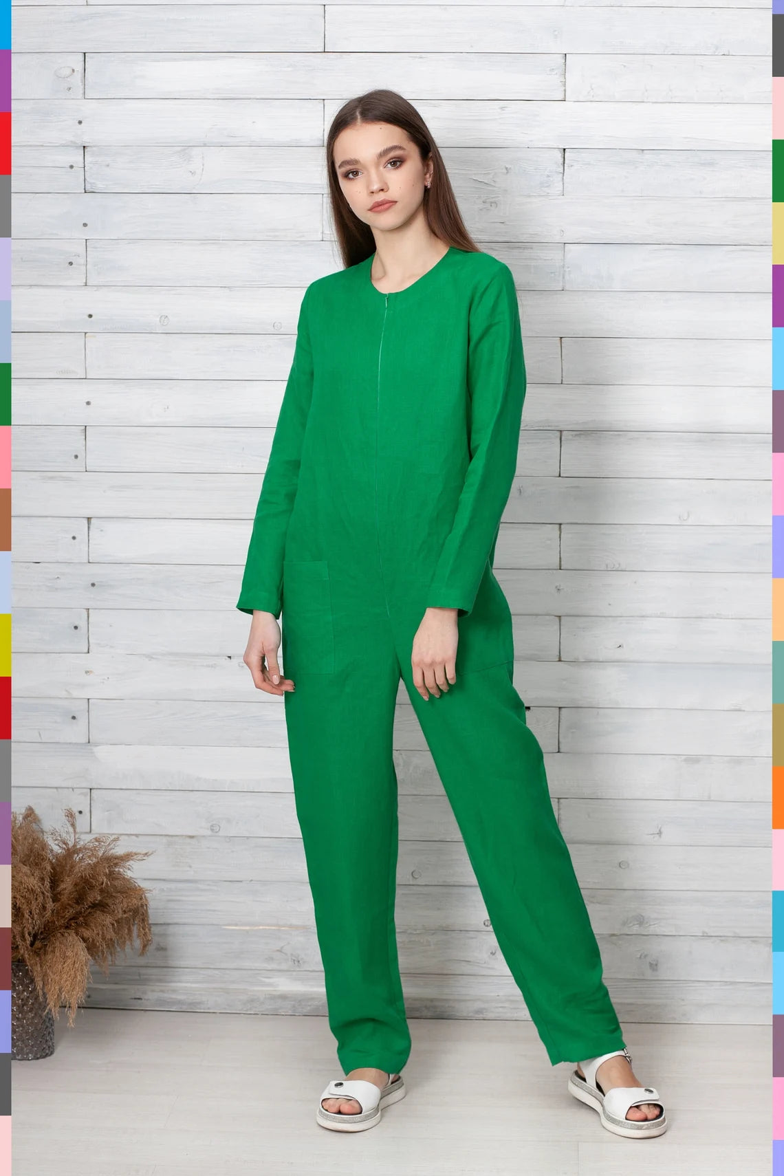 Women Gifts
Soft Linen
Loose Linen Romper
Linen Women Romper
Linen Women Clothes
Linen Romper
Linen Overall
Linen Kimono
Linen Jumpsuit
Linen Clothes
Jumpsuits
Green Linen Jumpsuit
Front Zipper Jumper
Flax Jumpsuit
169