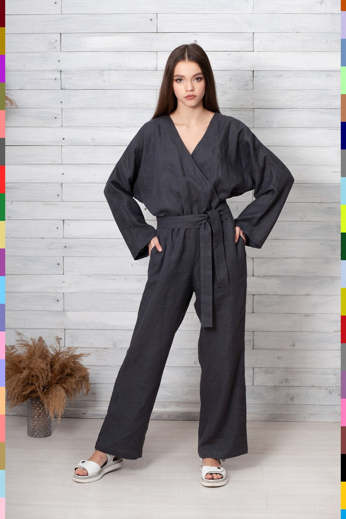 Italian linen women's jumpsuit – linocolore