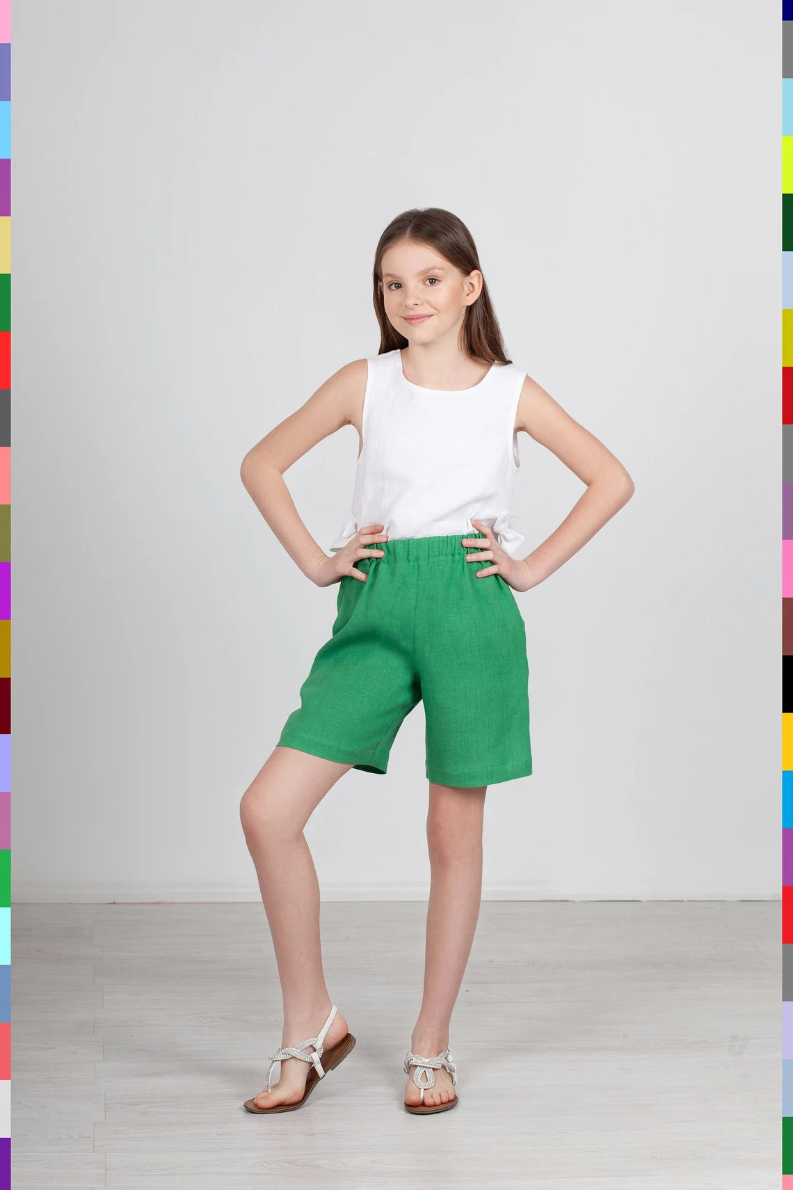 Kids Linen
Kids Linen Italy
Kids Linen Capris
Girl Capris
Kids Linen Trousers
Summer Kids Shorts
Kids Linen Shorts
Kids Flax Shorts
Linen Shorts
Girl Linen Shorts
Girls Flax Shorts
Simple Teen Shorts
Green Kids Shorts