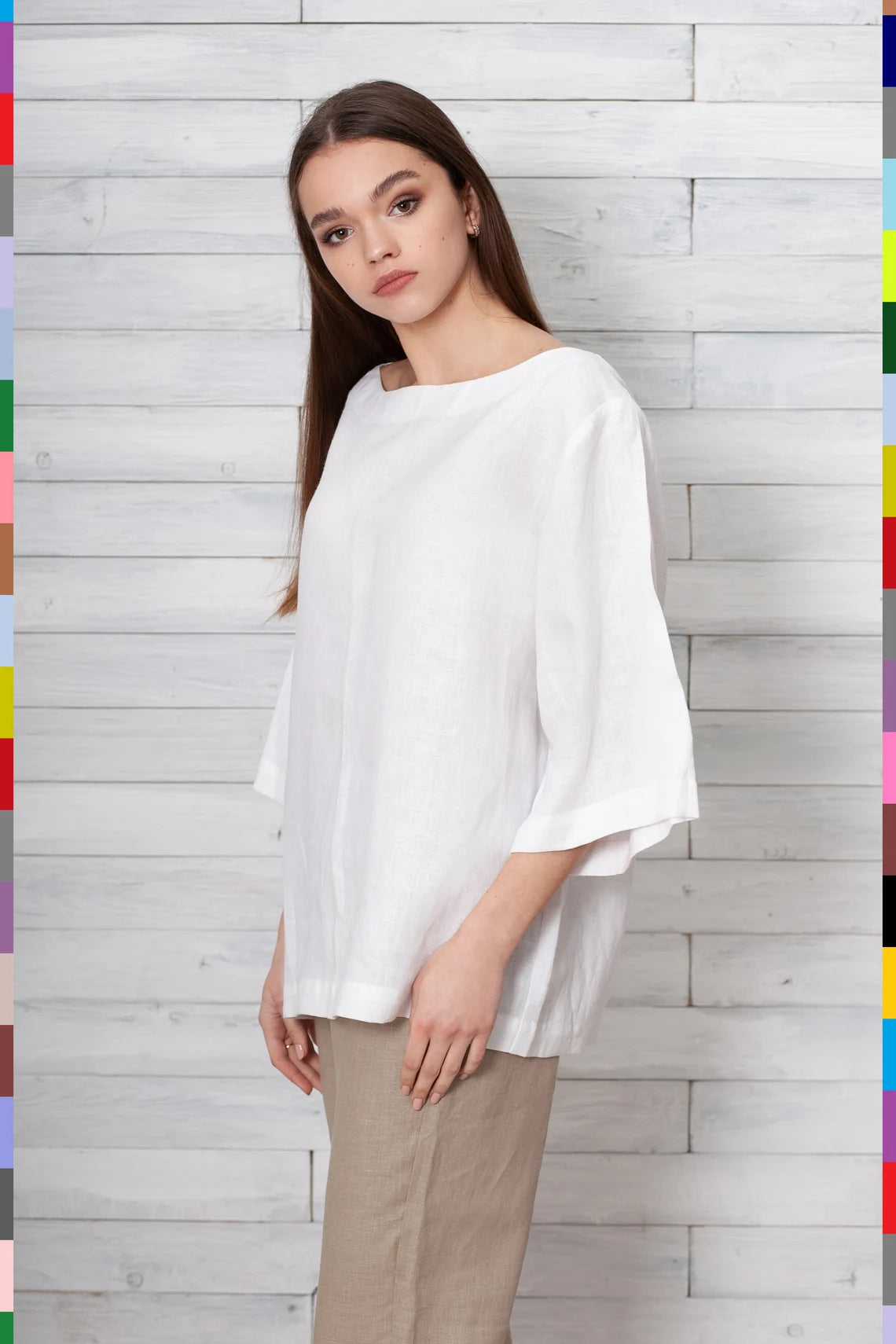 Linen Shirt
Linen Blouse
Linen Tunic
Eco Linen
Pure Linen
Vegan Shirt
Loose Linen Blouse
Italian Top Linen
Summer Linen Top
Loose Linen Tops
White Linen Top
Basic Line Top
Linen Tunics