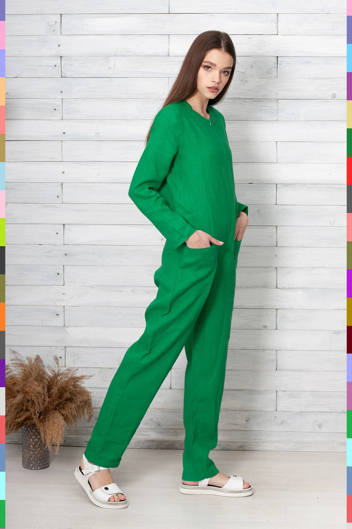 Women Gifts
Soft Linen
Loose Linen Romper
Linen Women Romper
Linen Women Clothes
Linen Romper
Linen Overall
Linen Kimono
Linen Jumpsuit
Linen Clothes
Jumpsuits
Green Linen Jumpsuit
Front Zipper Jumper
Flax Jumpsuit
169