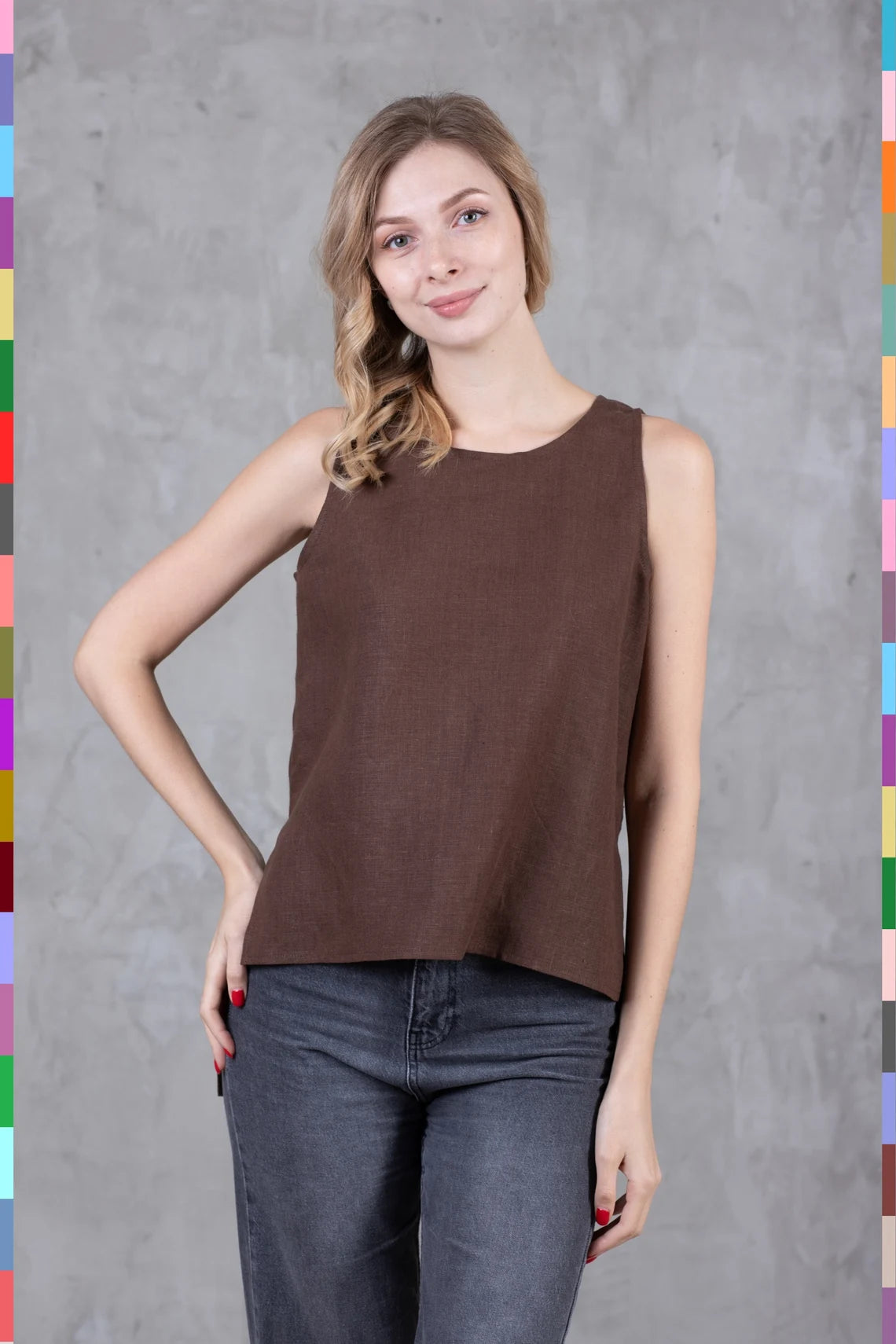 Linen Top Girl
Summer Linen Top
Linen Open Top
Linen Tank Top
Simple Linen Top
Linen Knot Top
Crop Top With Bow
Linen Tee
Linen Summer Top
Basic Women Tee
Beautiful Tops
Brown Girl's Tops
Brown Teen Tees