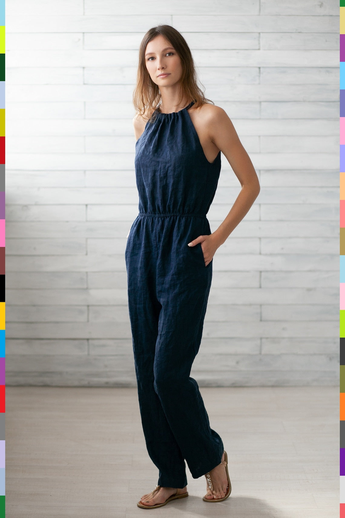 Women Overall
Washed Linen
Strap Linen Jumpsuit
Sleeveless Jumpsuit
Navy Linen Dungarees
Linen Rompers
Linen Overalls
Linen Jumpsuit
Linen Clothes
Jumpsuits
Italian Linen
Gift For Women
Flax Jumpsuit
Casual Jumpsuit
742