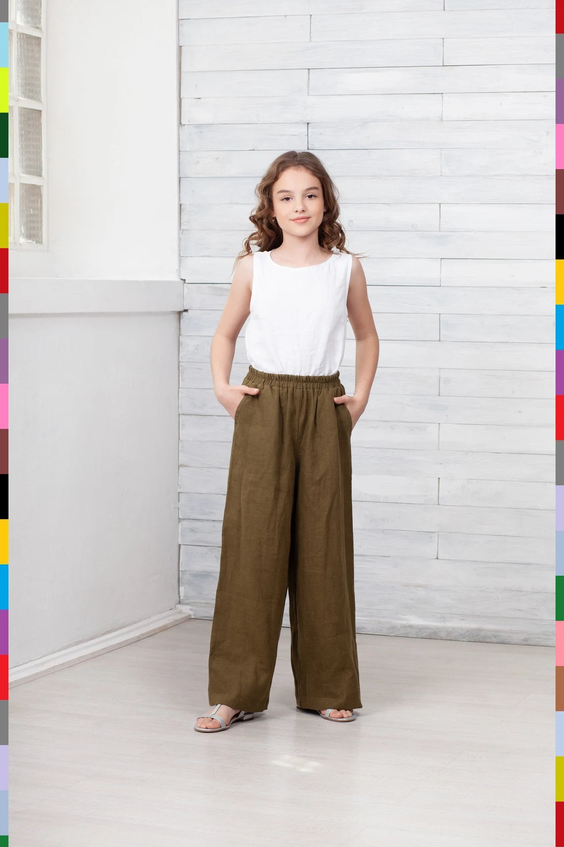 Kids Linen Italy
Summer Kids Pants
Kids Linen Pants
Kids Flax Pants
Girl Linen Pants
Kids Linen Trousers
Girl Linen Capris
Wide Teens Pants
Cute Girl Outfit
Kids Palazzo
Khaki Girls Pants
Wide Teen Pants
Kids Trousers