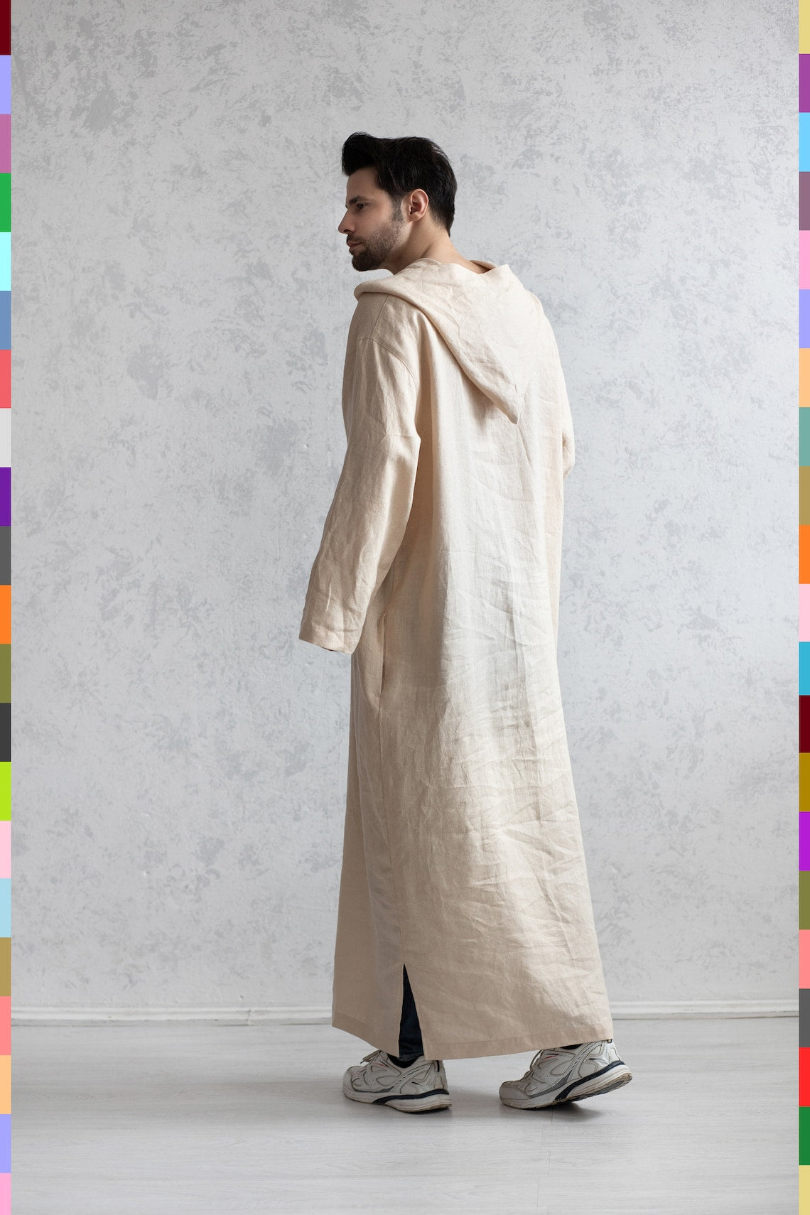 Islamic Clothes Muslim Clothes Linen Thawb Linen Usabah Linen Ghutrah Flax Daqlah Bisht Al-Barga Eqal Zari Linen Zabon Flax Bisht Zari Taqiyah Flax Thobe Linen Kaftan