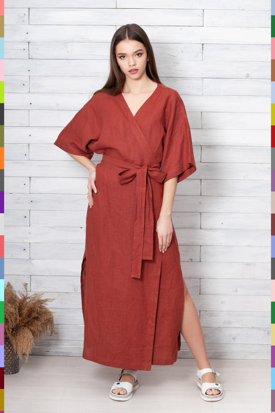 Italian linen women's dress – linocolore