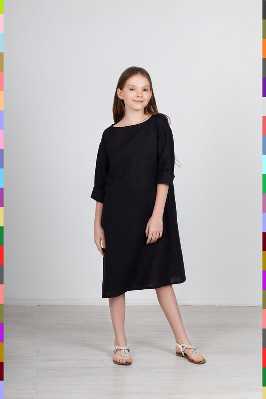 Summer Kids Dress
Girl Linen Dress
Girls Linen Dresses
Soft Kids Dress
Natural Kids Dress
Simple Kids Dress
Black Linen Dress
Kids Linen Gown
Girls flax dress
Children Linen Tunic
Organic Kids Clothes
Casual Kids Dress
Black dresses
