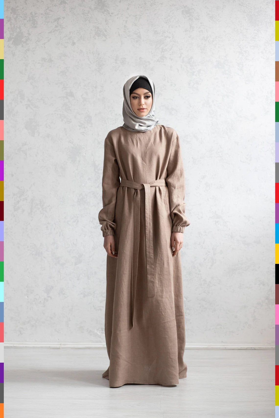 Islamic Clothes Muslim Clothes Moslem Clothing Linen Muslim Clothes Cultural Clothes Arabian Clothing Women Jilbab Muslim Abaya Linen Jalabiya Colored Abayas National Clothes Islamic Coats Islamic Dress