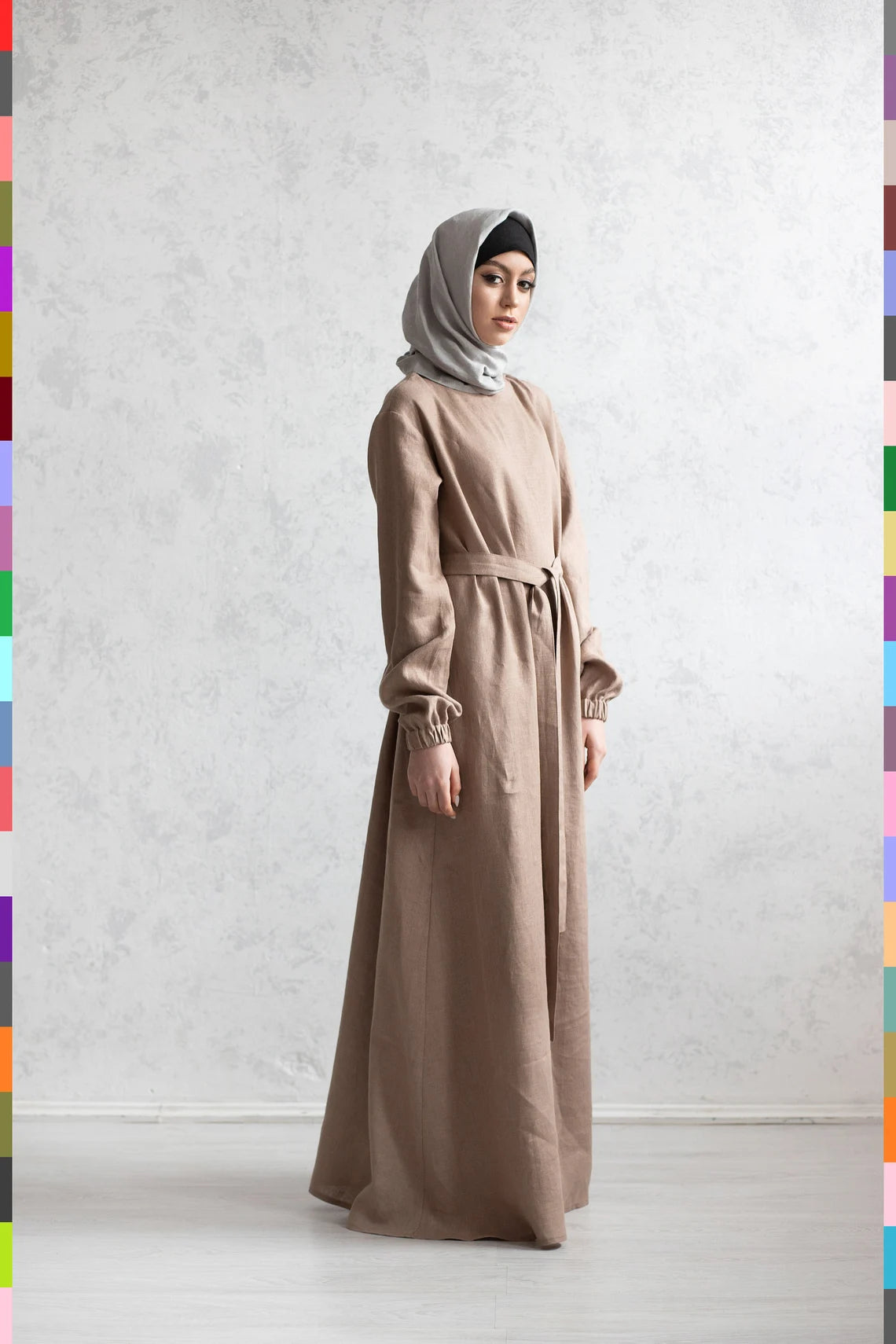 Islamic Clothes Muslim Clothes Moslem Clothing Linen Muslim Clothes Cultural Clothes Arabian Clothing Women Jilbab Muslim Abaya Linen Jalabiya Colored Abayas National Clothes Islamic Coats Islamic Dress