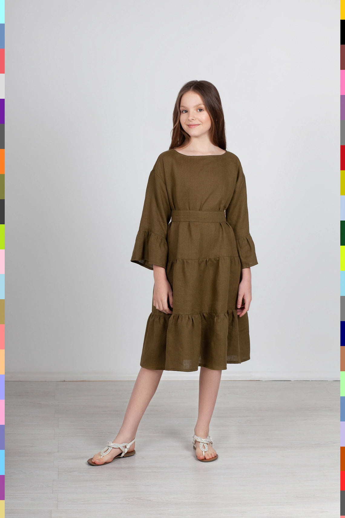Kids Linen Dress
Kids Linen Dresses
Girl Linen Dress
Girls Linen Dresses
Soft Kids Dress
Fall Kids Dress
Khaki Kids Dress
Dress With Ruffles
Long Sleeve Dress
Midi Kids Dress
Kids Dresses
Dark Green Dress
Kids Khaki Dress
