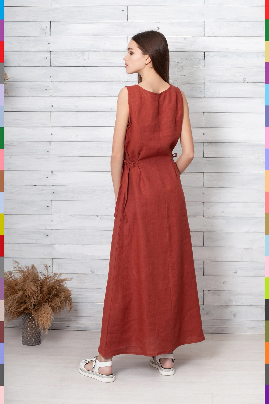 formal linen dresses Italian linen women's dress