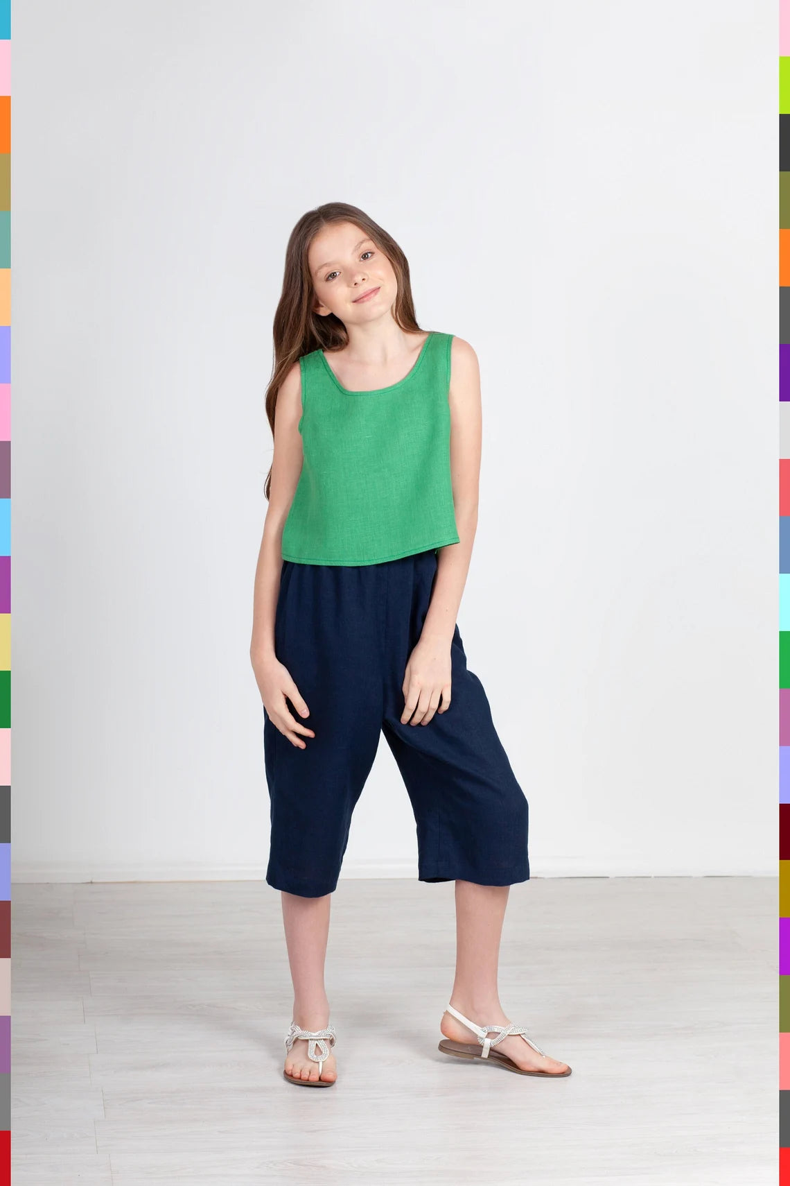 Summer Kids Top
Kids Linen Tops
Girl Linen Top
Girls Tops
Girls Linen Tops
Tops For Girls
Linen Tops Children
Green Kids Top
Sleeveless Girls Top
Summer Kids T-Shirt
Basic Kids Top
Girls Linen Top
Kids Beach Top