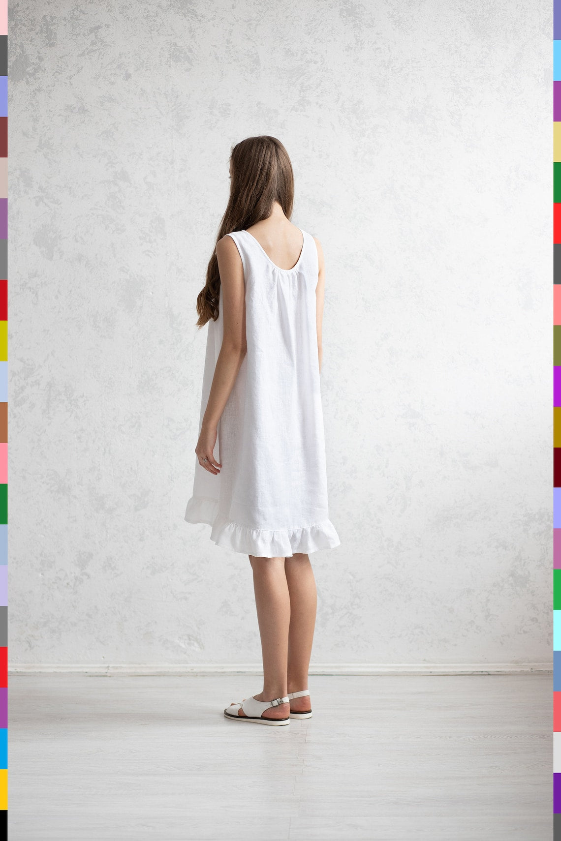 Linen Pyjama Shirt Dress Italian Linen Women's Sleepwear Linen Pyjama Shirt Dress Italian Linen Women's Sleepwear