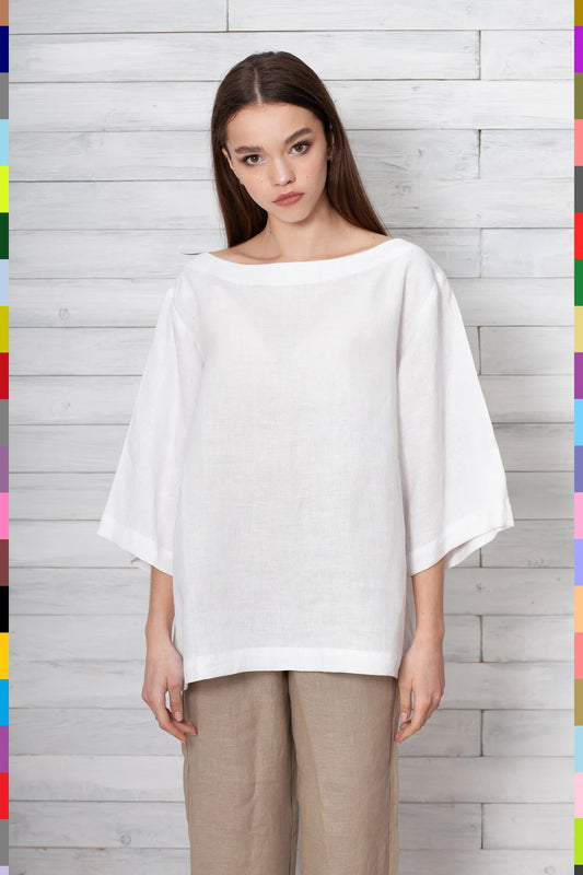 Linen Shirt
Linen Blouse
Linen Tunic
Eco Linen
Pure Linen
Vegan Shirt
Loose Linen Blouse
Italian Top Linen
Summer Linen Top
Loose Linen Tops
White Linen Top
Basic Line Top
Linen Tunics