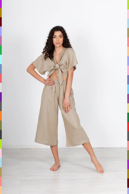 Woman Linen Pants
Wide Legs Pants
Washed Linen Pants
Pants & Shorts
Oversized Culottes
Loose Trousers
Linen Clothing
Leisure Pants
Elastic Waist Pants
Cropped Pants
Capris
550