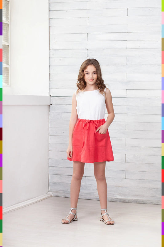 Linen kids skirt