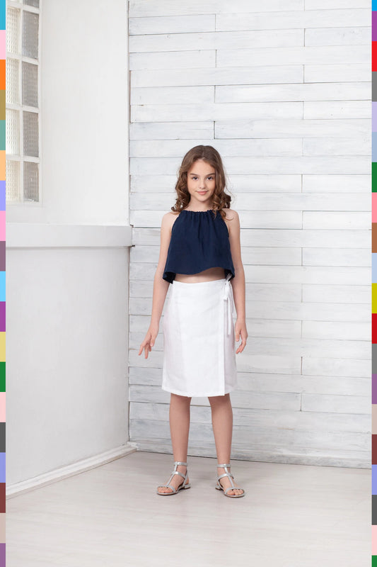 Linen kids skirt