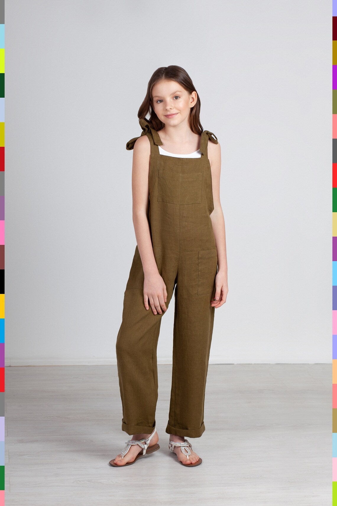 Linen kids jumpsuit