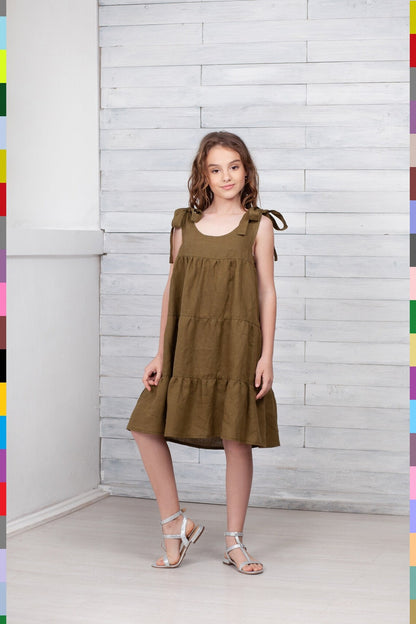 Linen kids dress