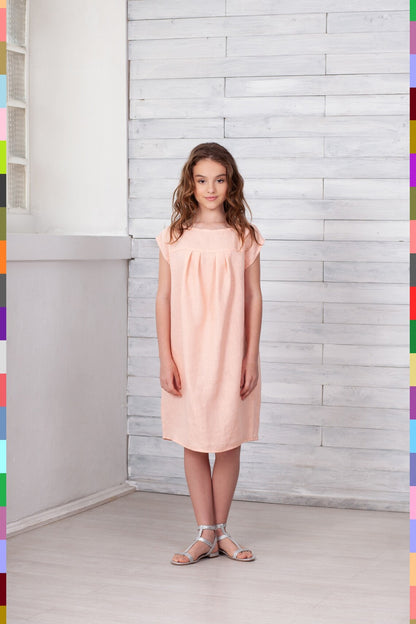 Linen kids dress