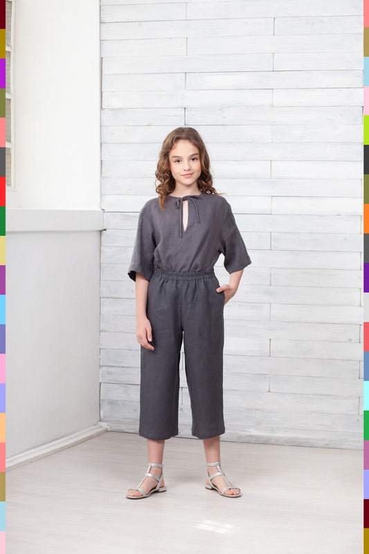 Linen kids pants