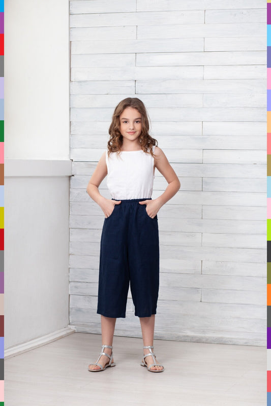 Linen kids pants