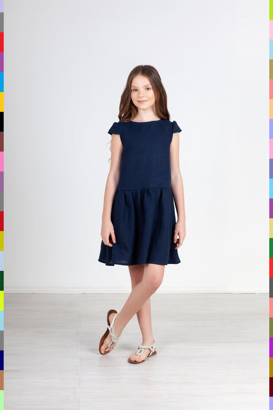 Linen kids dress