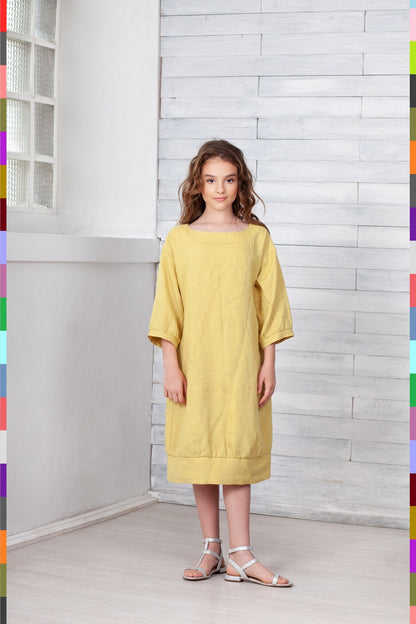 Linen kids dress