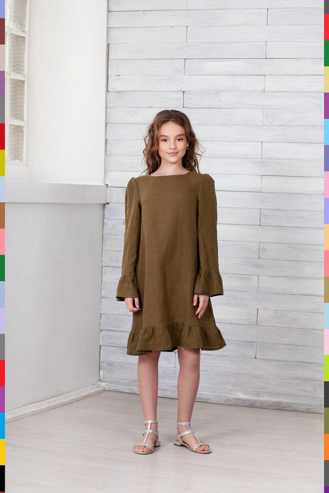 Linen kids dress