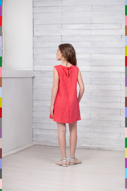 Linen kids dress