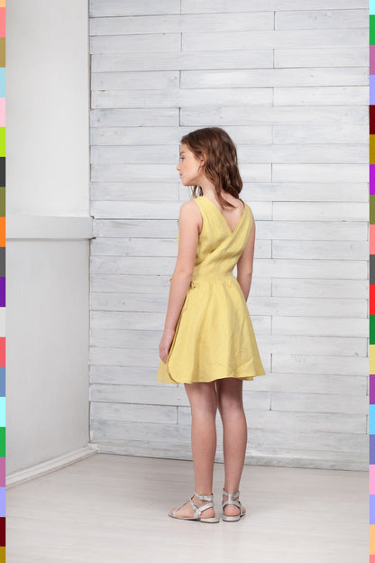 Linen kids dress