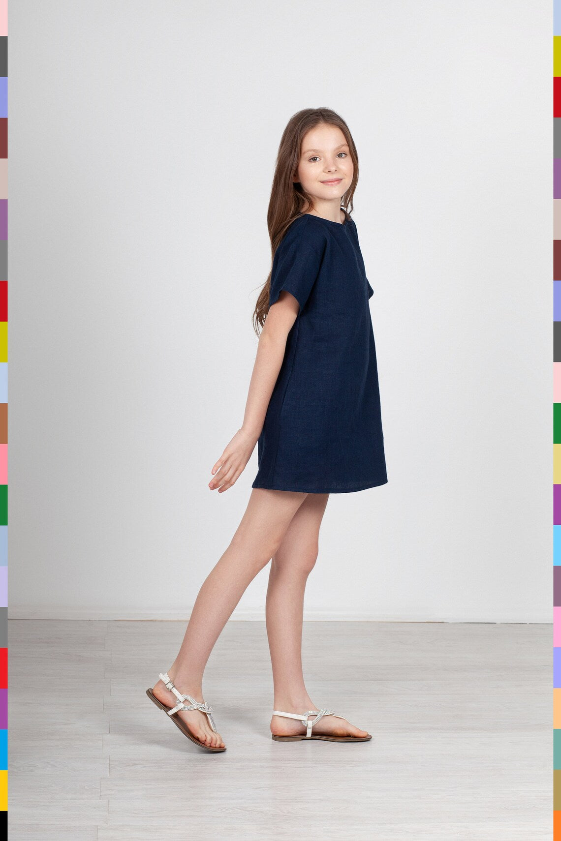 Linen kids dress