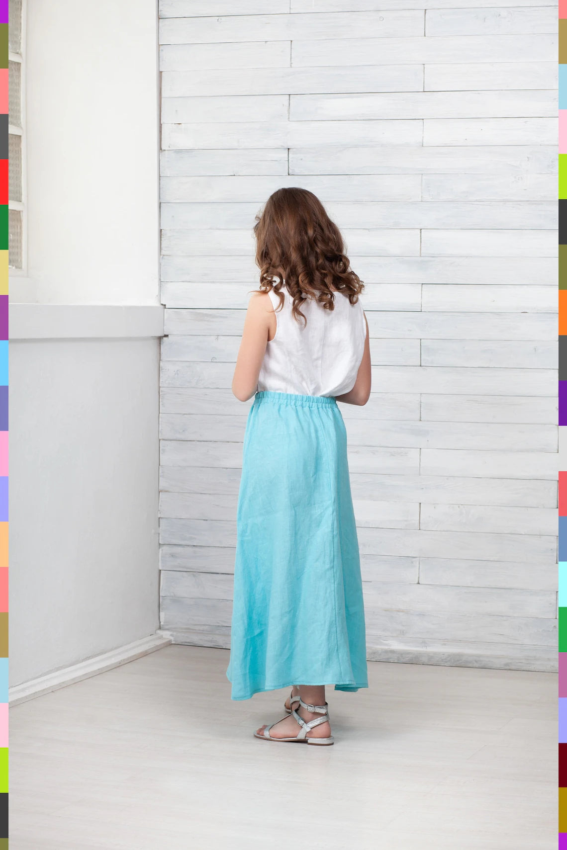 Linen kids skirt