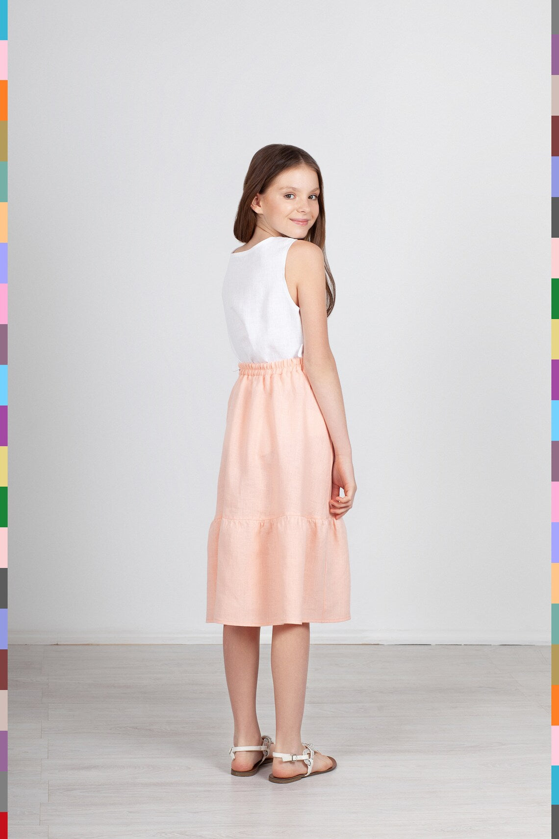 Linen kids skirt