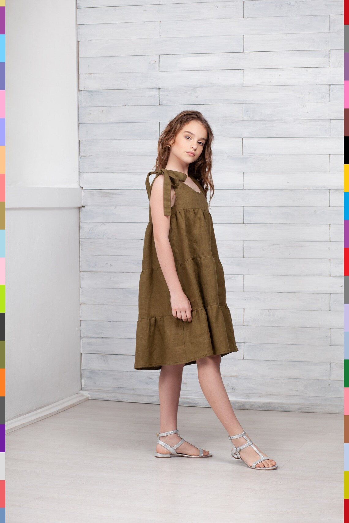 Linen kids dress