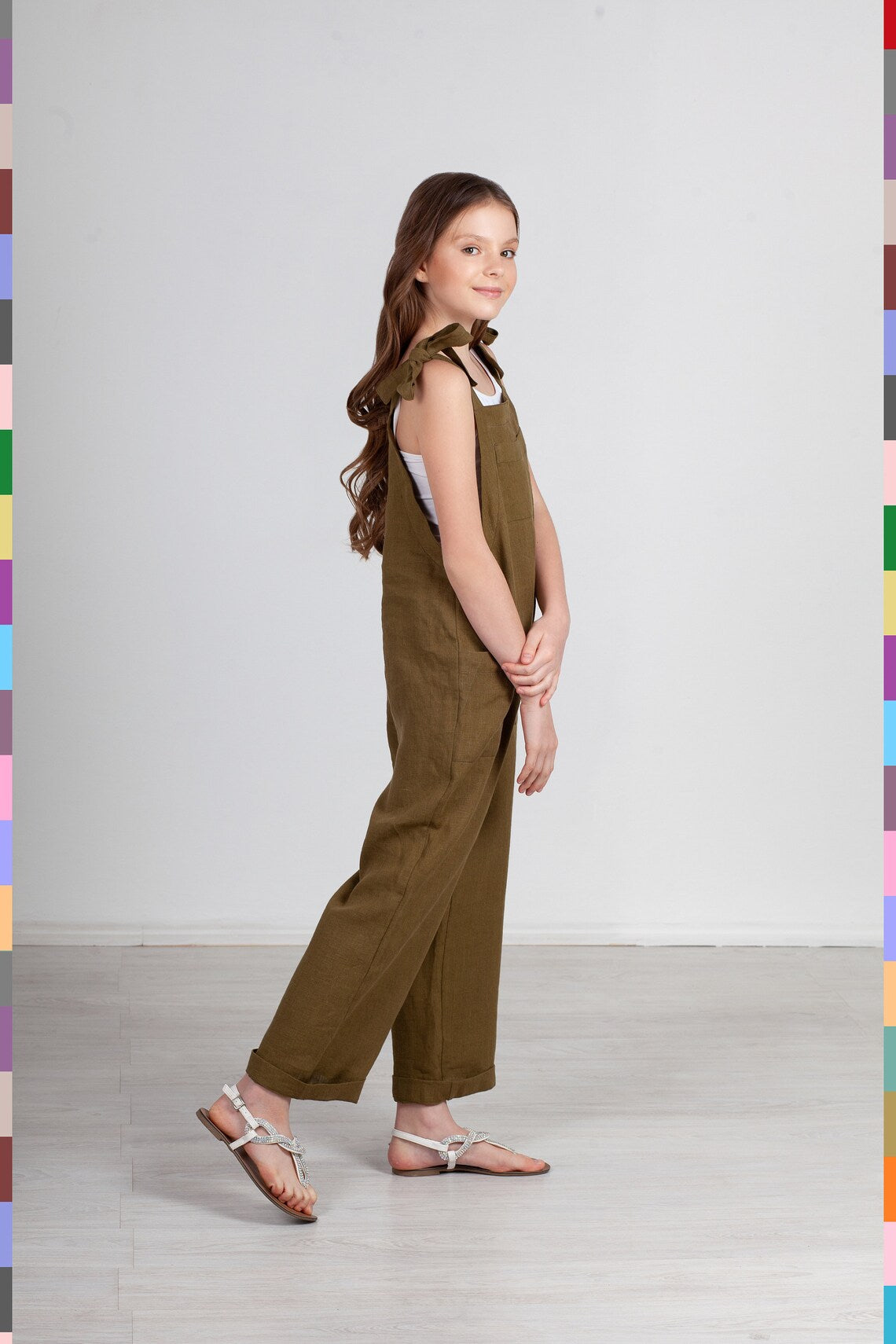 Linen kids jumpsuit