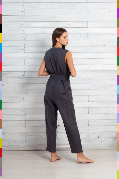 Linen women jumpsuit