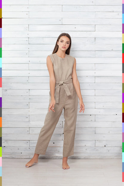 Linen women jumpsuit