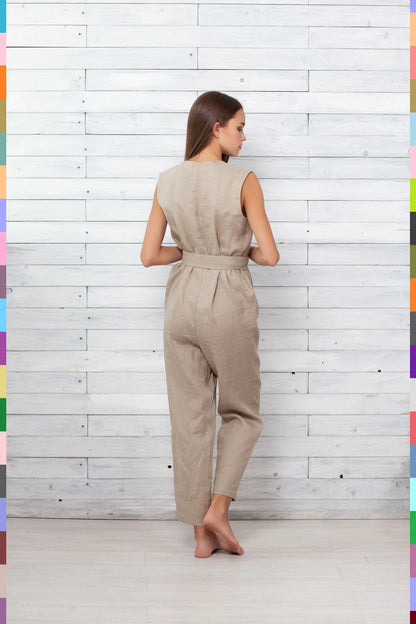 Linen women jumpsuit