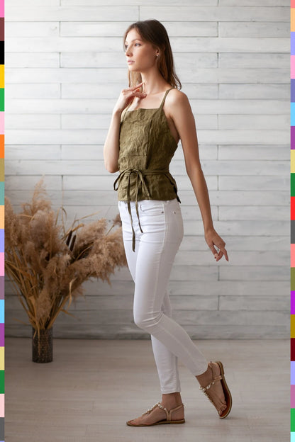 Linen women top