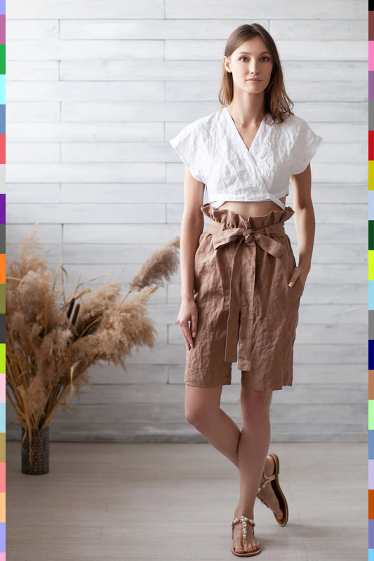 Linen women shorts