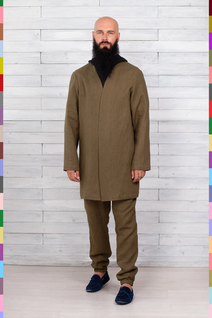 Linen men coat